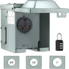 Nilight 30AMP RV Power Outlet Box 125V NEMA TT-30R Receptacle 30A 