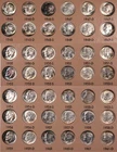 1946-1964 PDS Roosevelt Dime 90% Silver Set, Ch/Gem BU, 48 Coins, Rainbow Toned!