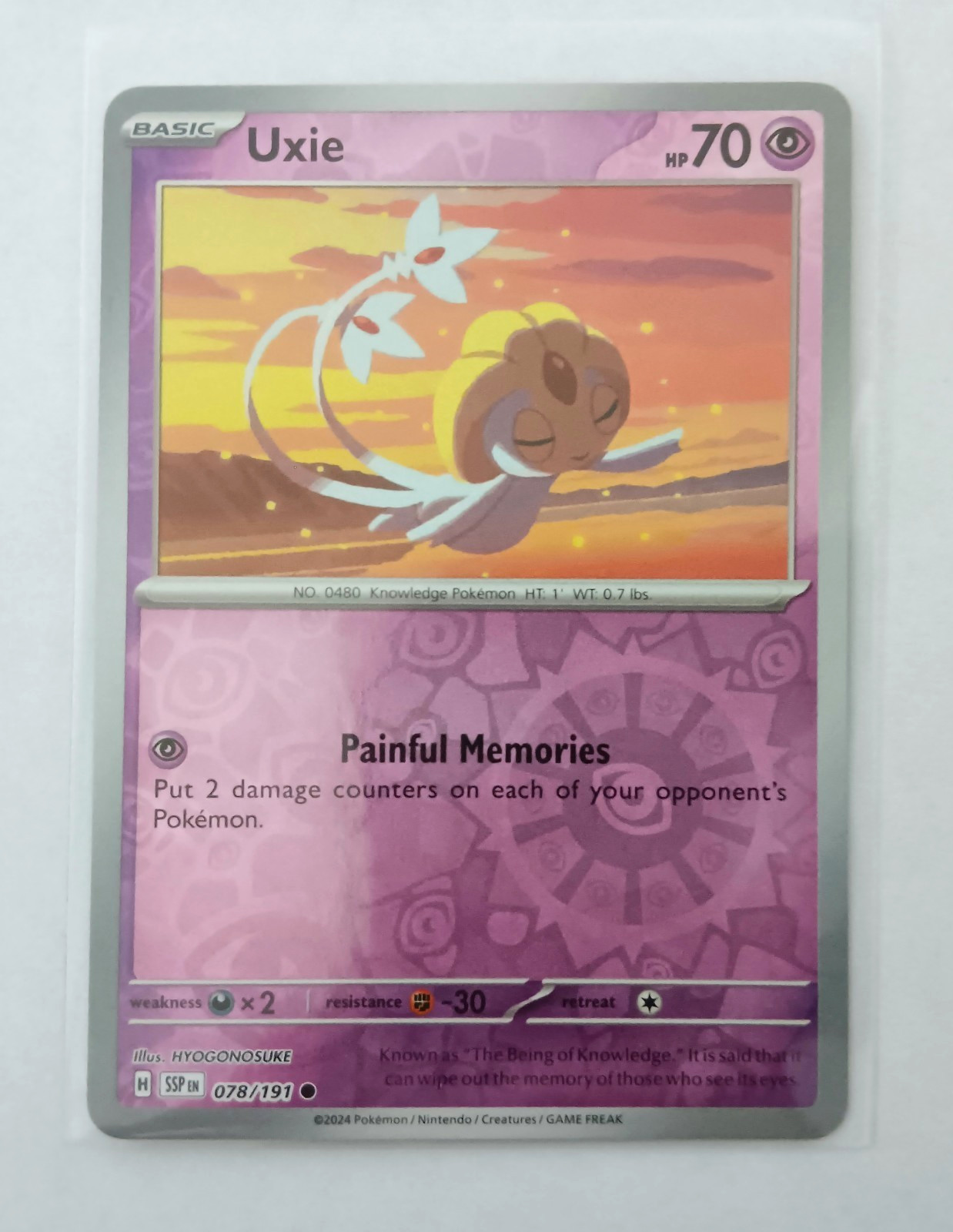 Pokemon Card Uxie 078/191 Reverse Holo Common Mint