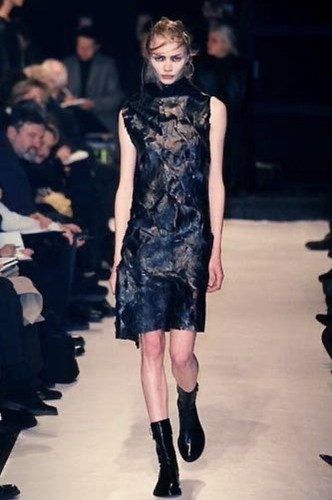 Ann Demeulemeester, Archive Ann Demeulemeester Fall 1998 Crinkle Dress Vintage 90s