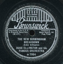 78tk-Jazz-BRUNSWICK 7994-Duke Ellington-New Birmingham Breakdown/Scattin at the