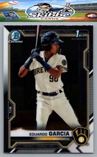 2021 Bowman Chrome #BCP-191 Eduardo Garcia Prospects