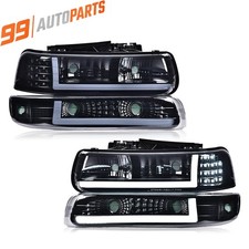For 99-02 Chevy Silverado 1500 2500 Hd 3500 Led Drl Headlightbumper Signal Lamp