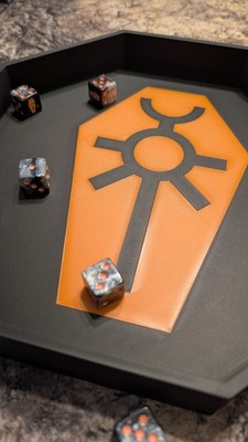 Necron Inspired Dice Tray Hexagonal Tabletop RPG Rolling Tray