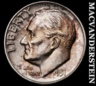 1951 Silver Roosevelt Dime - Scarce  Better Date  No Reserve  #J8556