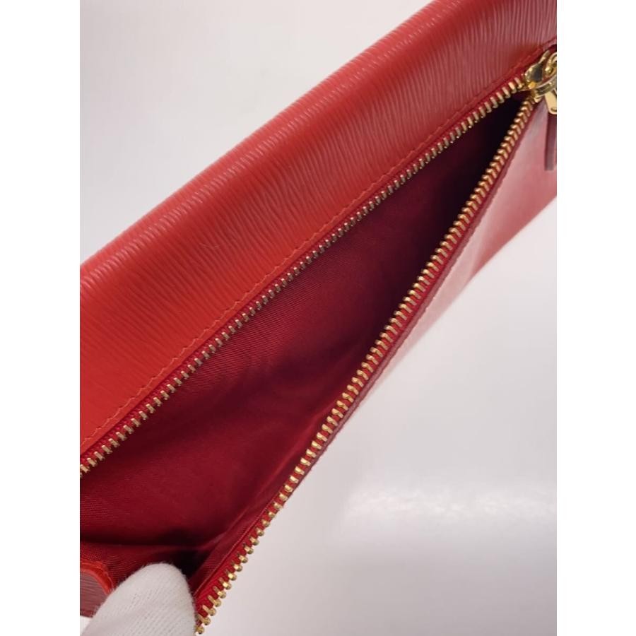 Used PRADA◆Document case/long wallet/leather/red/… - image 5