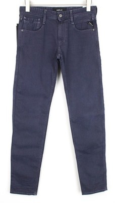 Replay Anbass W29/L30 Men's Slim Blue Jeans Stretch With 5-Pocket Design