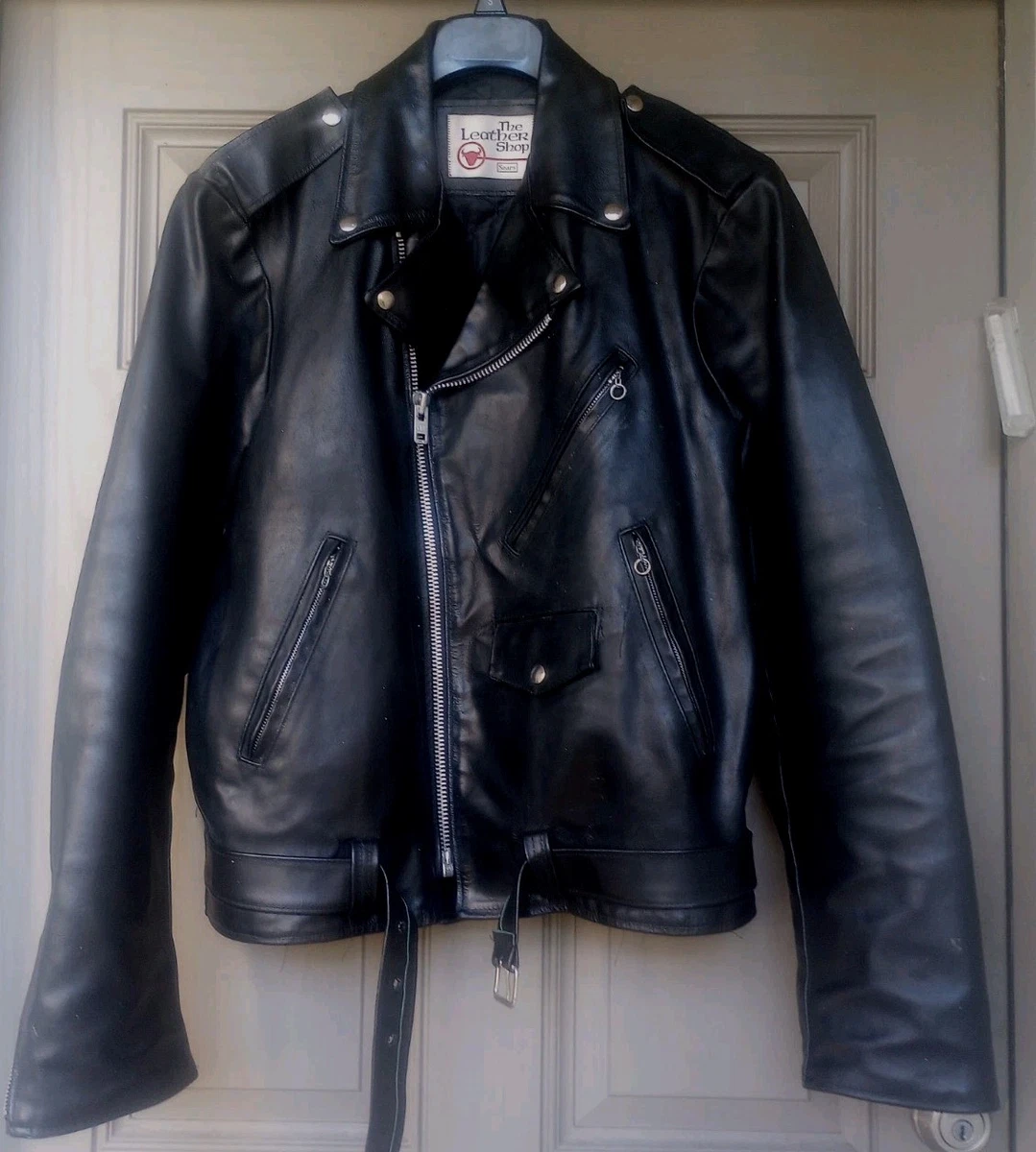 Black Leather 1960s Vintage Outerwear Coats & Jackets for Men for