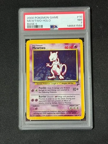PSA 7 Mewtwo 010/130 Base Set 2 Holo NM WOTC