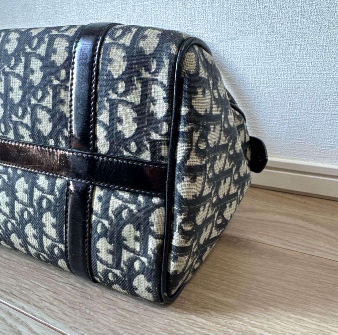 CHRISTIAN DIOR Canvas Leather Mini Boston Bag Black Oblique Hardware Vintage thumbnail 12