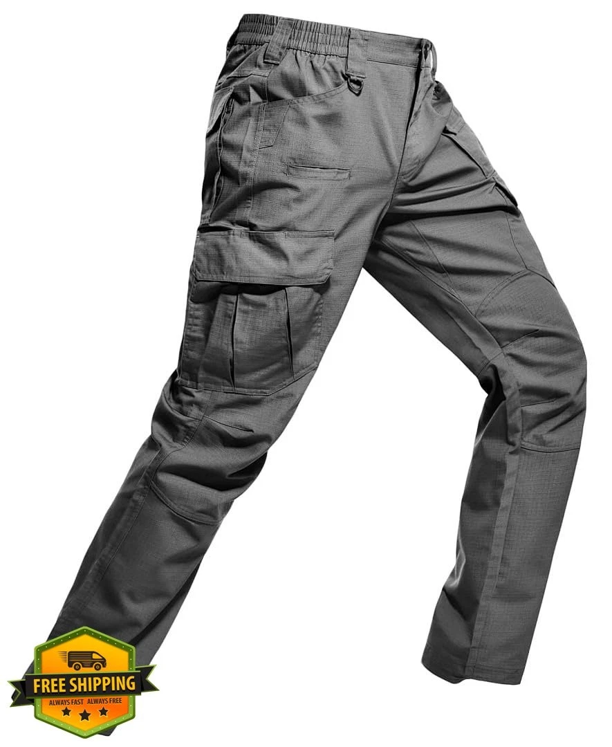 LeapsLion Men's Ripstop Tactical Cargo Pants Water Resistant Hiking