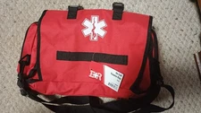 Dixie EMS First Responder On Call Trauma Bag With Reflectors Red NWT