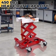 Transmission Jack 450lbs Low Profile Auto Repair Jack Heavy Duty Lift 7-23 Red