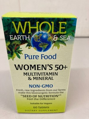 Natural Factors Whole Earth&Sea Pure Food Women's 50+Multivit&Mineral 60 Tabs
