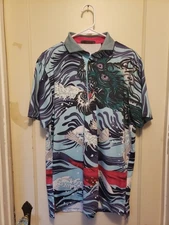 Greyson Men's Golf Performance Polo Mythical Sea Size Medium