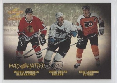 1995 Pinnacle Summit Mad Hatter Bernie Nicholls Owen Nolan Eric Lindros HOF 1o3