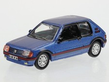 Peugeot 205 GTI 1990 Miami blue diecast model car 471729 Norev 1:87