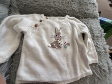 3-6M RABBIT MOTIF IVORY JUMPER