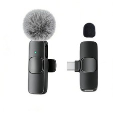 Wireless Microphone Mini Mic for iPhone/Android Phone, LED Display Lavalier Micr