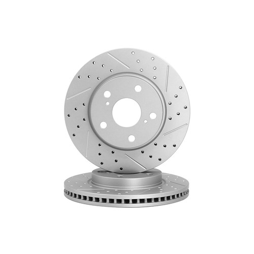 Front Rear Drilled Brake Rotors for 06 -18 Toyota RAV4 2010 - 2012 Lexus HS250h - Foto 3 di 9