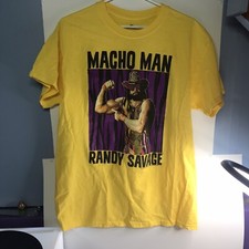 Camiseta Macho Man Randy Savage Amarilla Gráfica Hombre Grande Algodón Oh Yeah