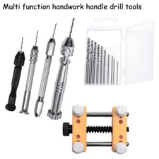 0.5-3mm Mini Steel Hand Twist  Alloy Holes Drill Watch Repair Punch Tool Kit Set