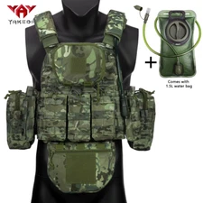 YAKEDA (With Additional Water Bag) Camouflage Multifunctional Training Vest, Out