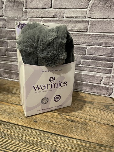 Warmies GRAY Wrap Cozy Plush Heatable Lavender Scented Intelex ~ NWT - Picture 3 of 4