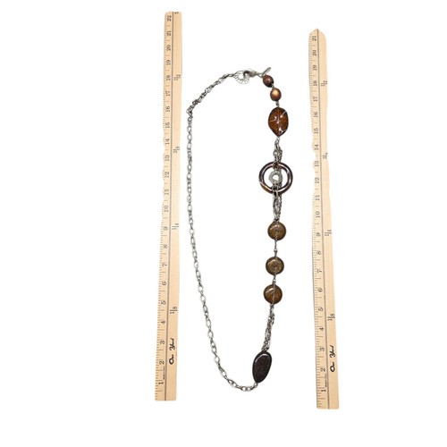 Chico's Long Beaded Necklace Statement Fashion Jewelry - Picture 6 of 7