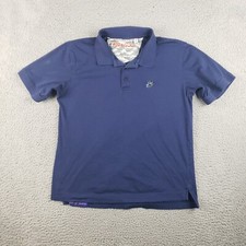 Robert Graham Polo Shirt Mens M Blue Abstract Logo Short Sleeve Classic Casual