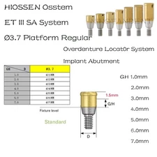 Dental Locator Overdenture Abutment 1-7mm GH For Hiossen/Osstem/Dio 3.7 Standard