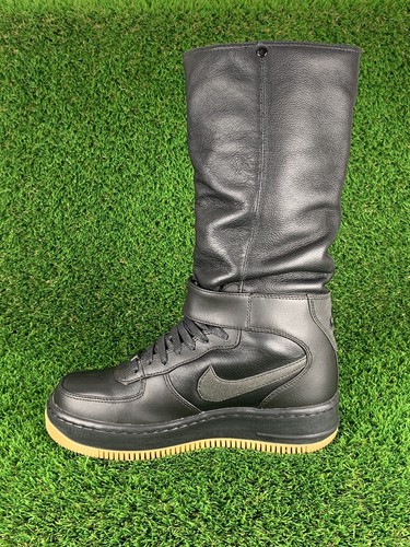 🔥 Nike AF1 Air Force 1 'Upstep Warrior' Hi Cuero Negro | 860522-001 | Talla 6.5 - Imagen 4 de 12