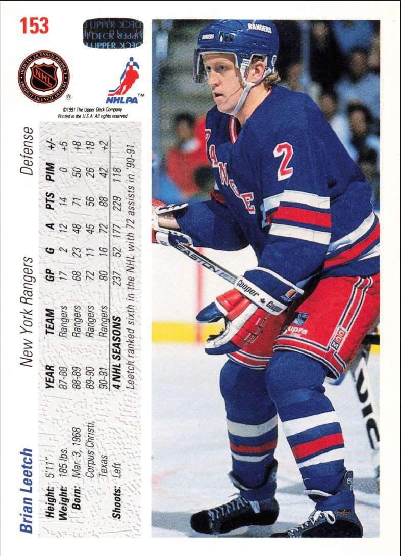 □NHL Brian Leetch ブライアン・リーチ Mirror Blue □NHL Brian
