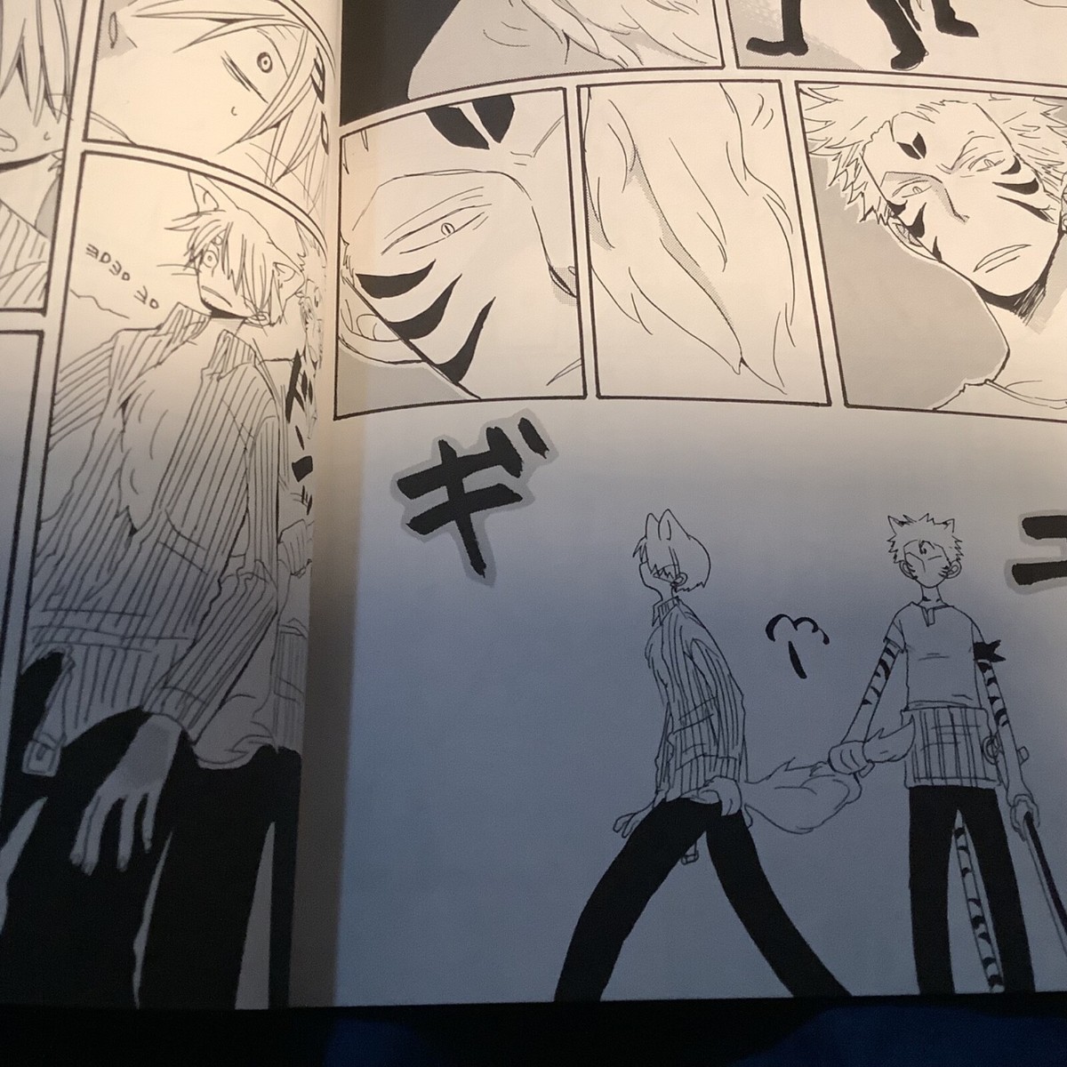 Zoro Sanji One Piece Yaoi Doujinshi しっぽのきもち 1 & 2 by S木
