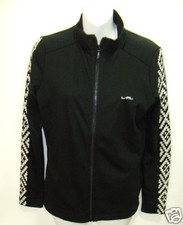 NWT Womens Ralph Lauren Active Knit Embroidered Mock Track Jacket LRL Black S