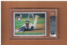 Rickey Henderson AUTOGRAPHED 1990 SCORE BASEBALL CARD SIGNED OAKLAND BECKETT AUT