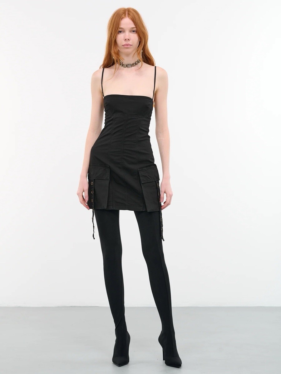 black cargo mini dress Cargo Pocket Mini Dress