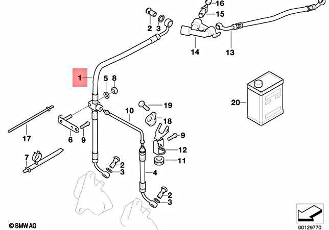 00-04 BMW R1150rt Front Brake Hose Line Tube 34327654203 for sale 