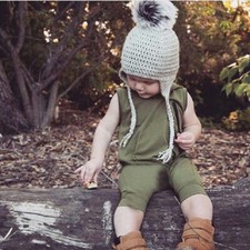 Newborn Baby Kid Boy Hooded Tops Romper Bodysuit Outfits Tracksuit Clothes Suit