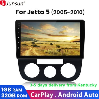 1+32G Android13 Carplay For VW Jetta 5 2005-2010 Car Stereo Radio GPS Nav DAB BT