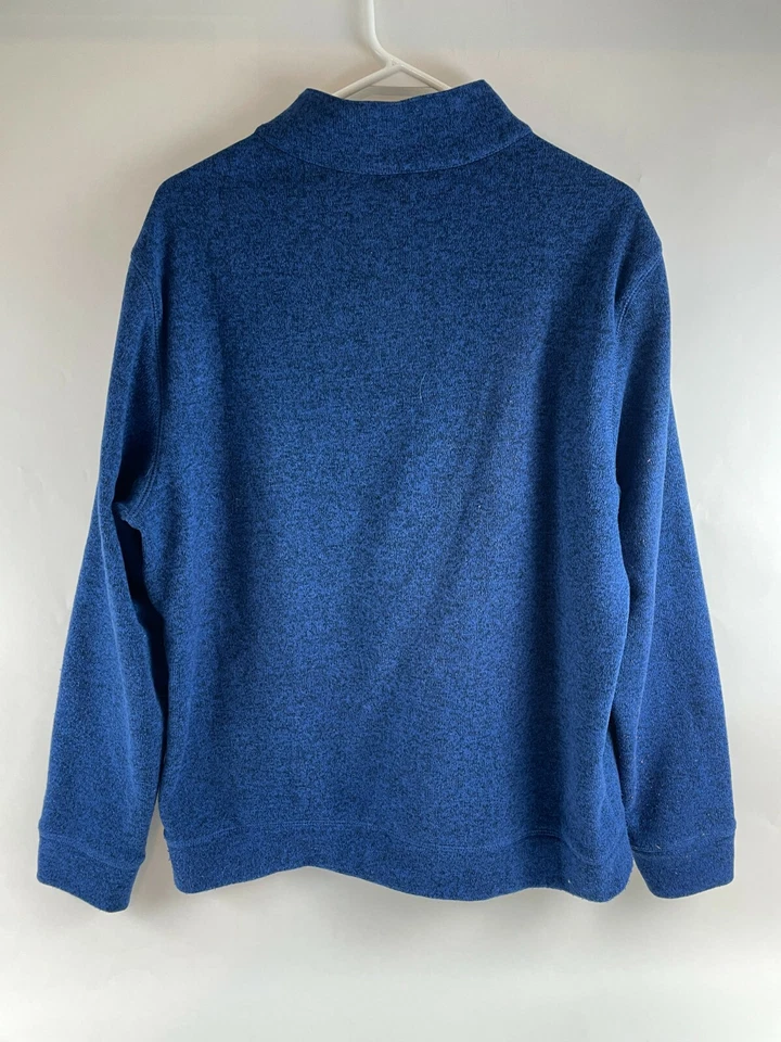 Paradise Collection Sweater Jacket Men's Large Blue Pullover 1/4 Button Up - Image 2 of 4