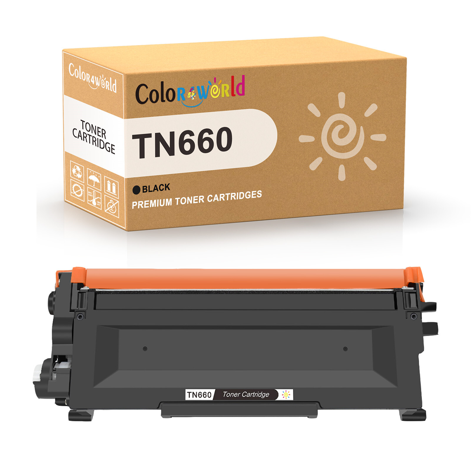 TN660 Black Laser Toner for Brother HL-L2320D HL-L2380DW MFC-L2700DW MFC-L2740DW