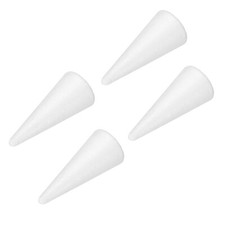 Foam Cones for DIY Arts and Crafts 3.15 x 1.38 inch Polystyrene Cones 4 Pack