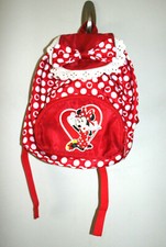 Girls Disney Parks Polka Dot Minnie Mouse Red & White Ruffle Lace Small Backpack