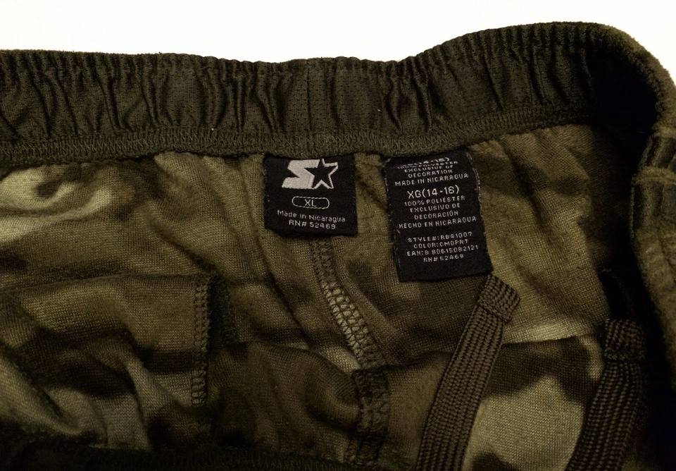 Pantalones de lana de camuflaje Starter para niños cintura elástica talla XL (14/16) camuflaje Foto 3 de 4