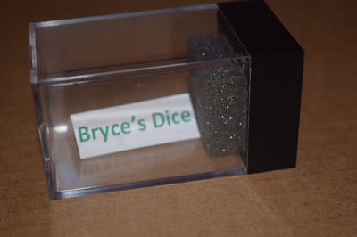 Plastic Figure & Dice Small Display Box Case - 1'' W x 1'' W x 2'' T w/ Foam Piece 