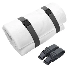 2 Pcs Mattress Topper Straps Adjustable Memory Foam Packing Straps with Buckl...