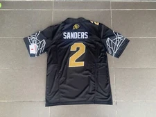 Shedeur Sanders Colorado Buffaloes Black Jersey 2024 FUSE Stitched 2 NWT