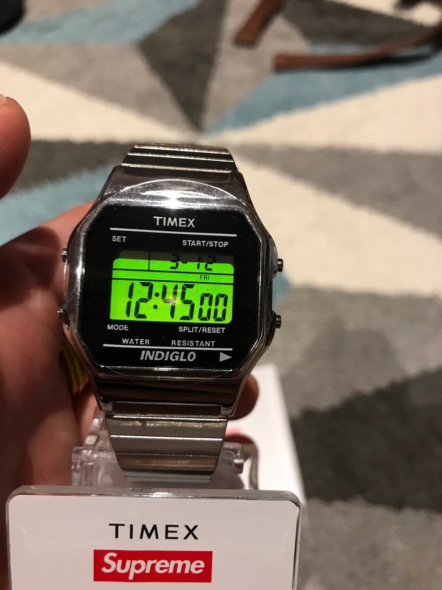 Supreme Timex Digital Watch Silver 100% Authentic FW19 | eBay Supreme Timex Digital Watch Silver 100% Authentic FW19 | eBay