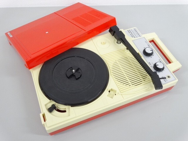 ANABAS GP-N3R Nostalgic Portable Vinyl Record Player LP Red Audio Japan Used